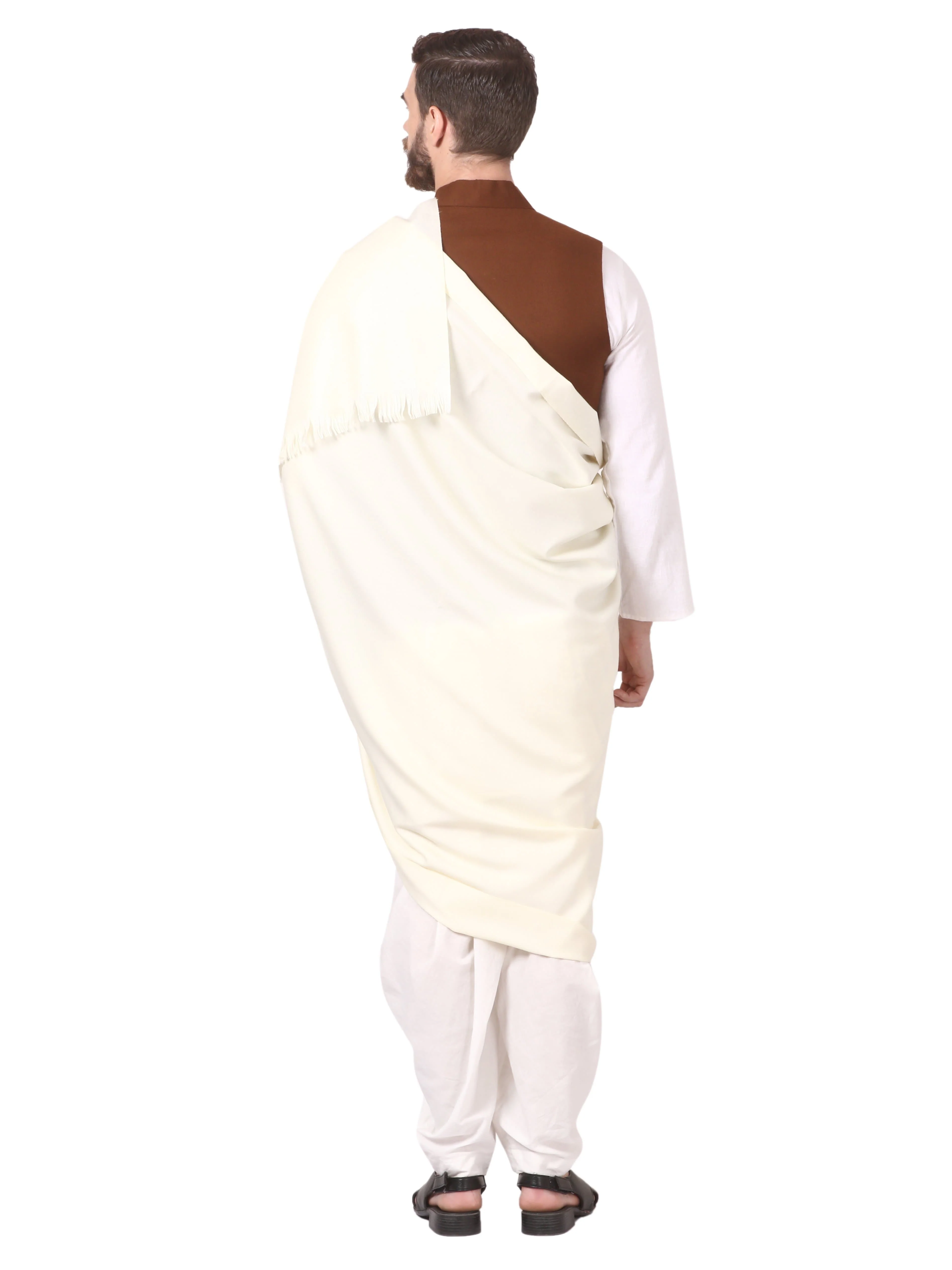 Pashtush Mens Lohi, Thick And Warm Gents Shawl, 100% Pure Wool, Woolmark Certified - Image 4